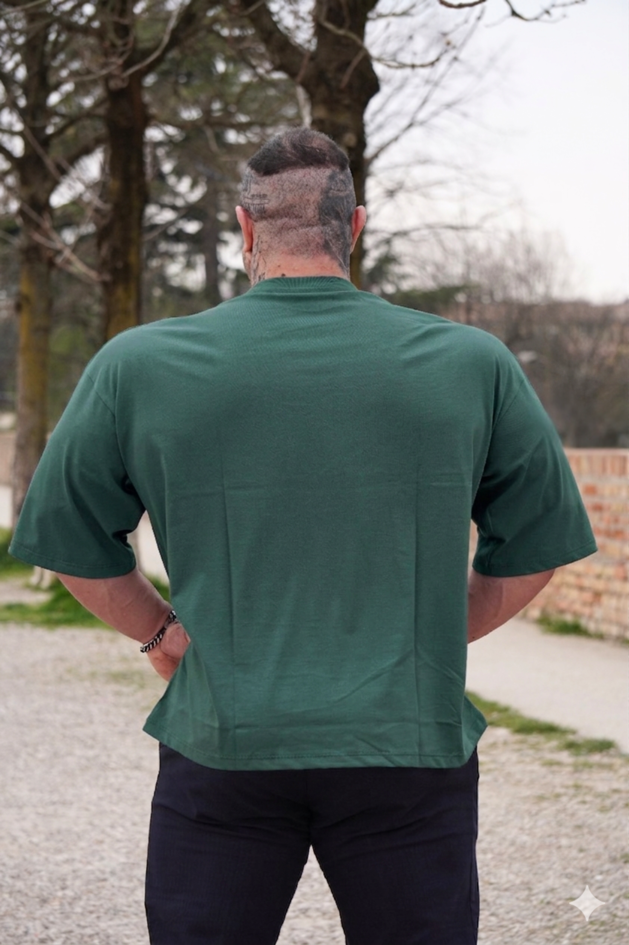 FOREST GREEN OVERSIZE LOGO T-SHIRT