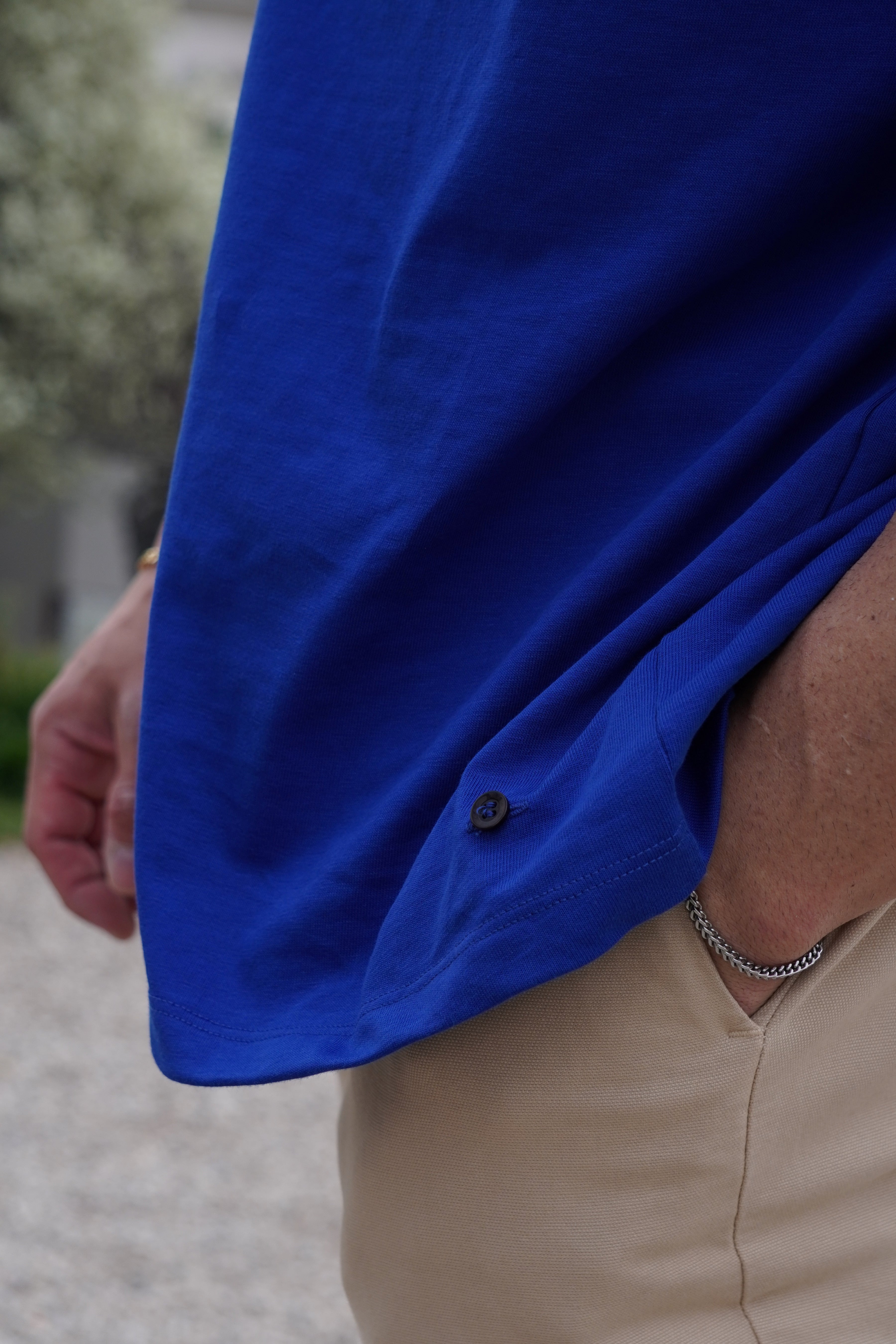 T-SHIRT LOGO OVERSIZE BLU ROYAL