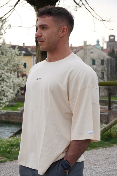 IVORY OVERSIZE LOGO T-SHIRT