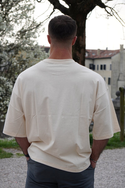 IVORY OVERSIZE LOGO T-SHIRT