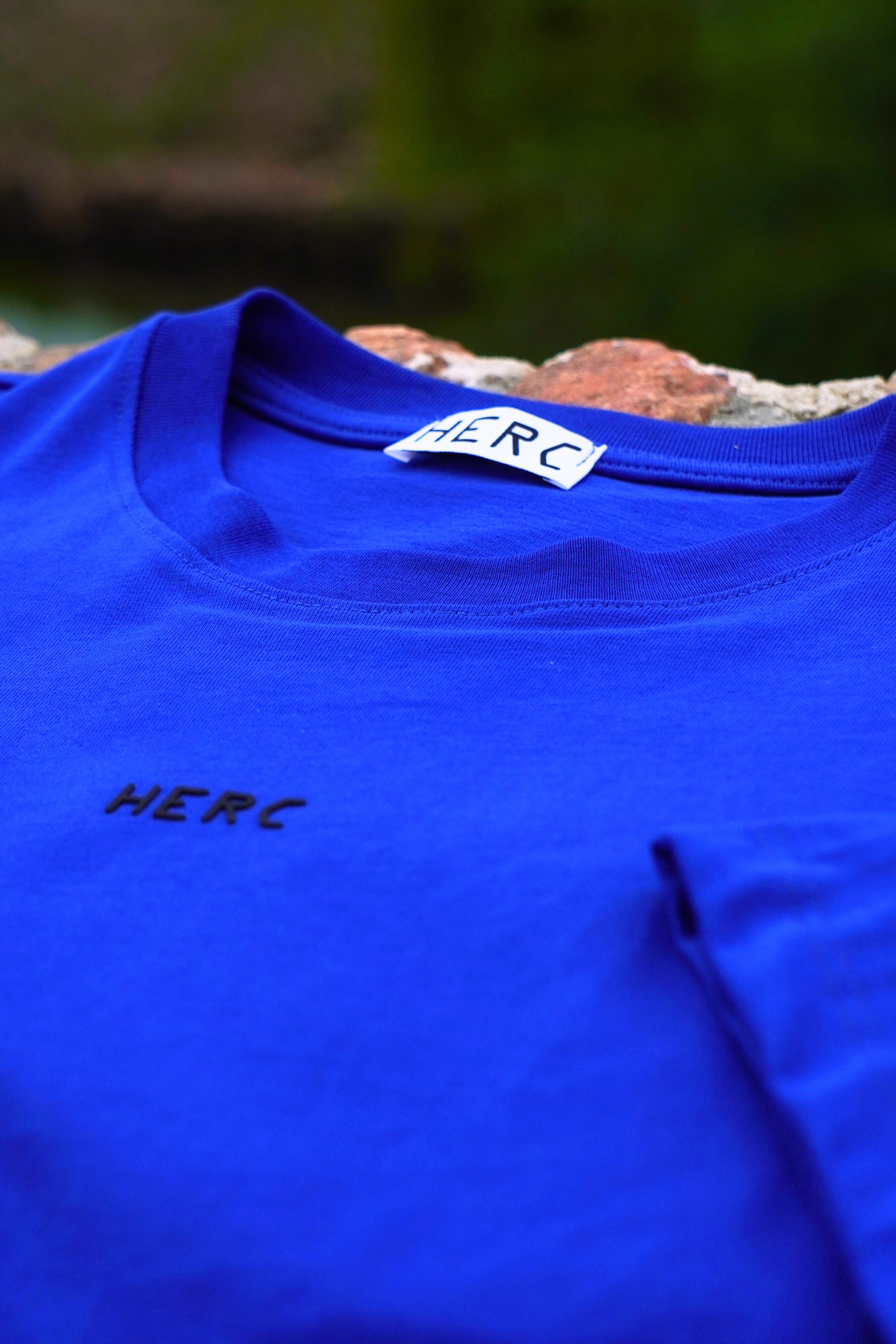 T-SHIRT LOGO OVERSIZE BLU ROYAL