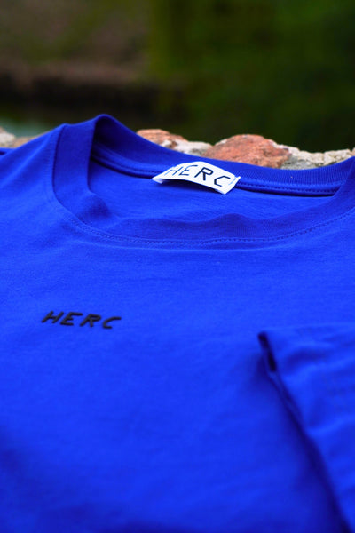 ROYAL BLUE OVERSIZE LOGO T-SHIRT